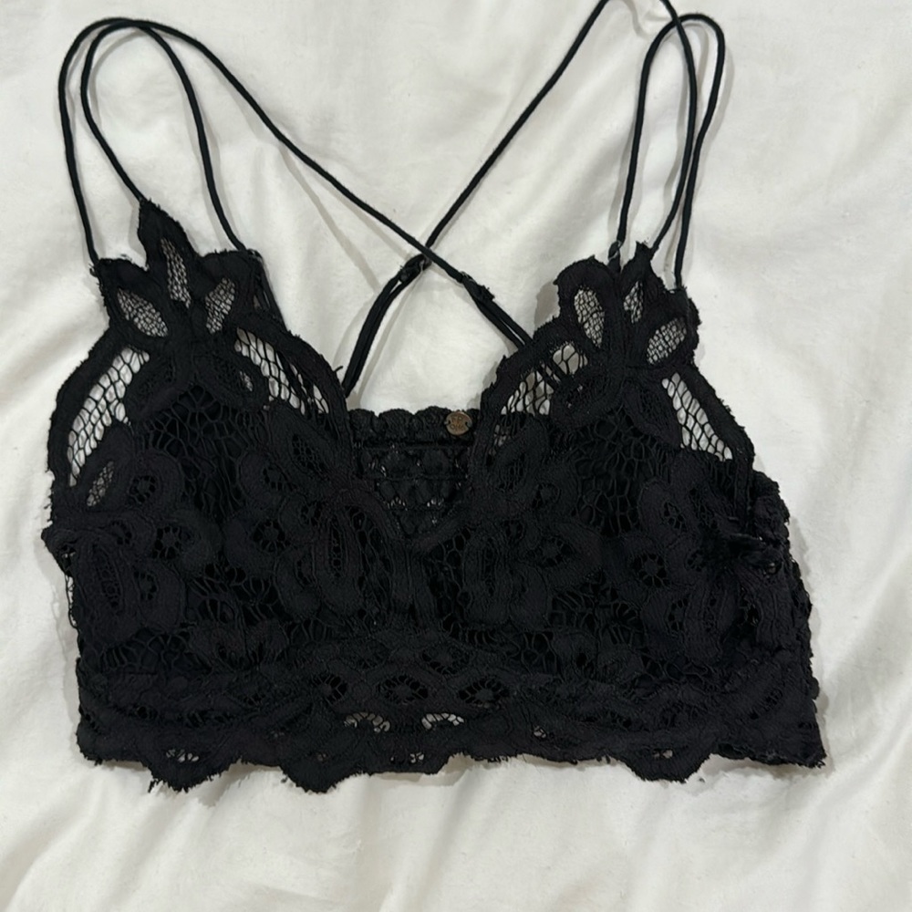 Free people intimately black lace bralette xs